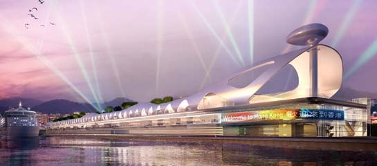 A rendering of Hong Kong’s new Kai Tak cruise terminal // © 2012 Hong Kong Tourism Board F